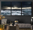Dark Clouds Stormy Sea Wall Art Canvas Print – Framed Large by MyGreatCanvas | Canvas Wall Art Prints | Photo Prints & Wall Decor