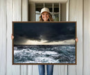 Dark Clouds Stormy Sea Wall Art Canvas Print – Framed Large by MyGreatCanvas | Canvas Wall Art Prints | Photo Prints & Wall Decor