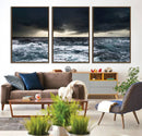 Dark Clouds Stormy Sea Wall Art Canvas Print – Framed Large by MyGreatCanvas | Canvas Wall Art Prints | Photo Prints & Wall Decor