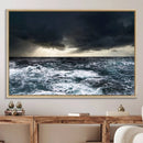 Dark Clouds Stormy Sea Wall Art Canvas Print – Framed Large