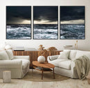 Dark Clouds Stormy Sea Wall Art Canvas Print – Framed Large by MyGreatCanvas | Canvas Wall Art Prints | Photo Prints & Wall Decor