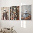 Halloween Skeleton Wall Art Decorations Posters by Wall Art Set