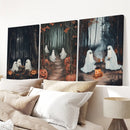 Ghost Couple Fall Forest Wall Art Poster Decor by Wall Art Set