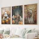 Ghosts Halloween Trendy Wall Art Poster Set Decor by Wall Art Set