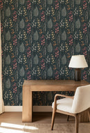 Dark Garden Botanical Wallpaper - Removable and Traditional