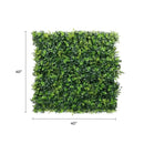 Dark Green Dense Boxwood Artificial Vertical Garden Green Wall Panel 40×40in 11 SQ FT – NFPA701 Fire Rated – Metal Backed – UV Resistant – Commercial Grade by Designer Plants USA