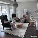 Dauin 3D Rainbow Area Rug with Tassels