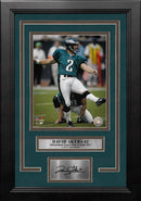 David Akers Kicking Action Philadelphia Eagles 8x10 Framed Football Photo with Engraved Autograph by Dynasty Sports & Framing