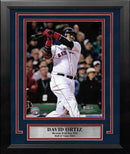 David Ortiz in Action Boston Red Sox 8" x 10" Framed Baseball Photo by Dynasty Sports & Framing