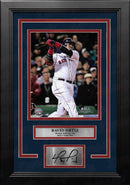 David Ortiz in Action Boston Red Sox 8" x 10" Framed Baseball Photo with Engraved Autograph by Dynasty Sports & Framing