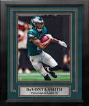 DeVonta Smith in Action Philadelphia Eagles 8" x 10" Framed Football Photo by Dynasty Sports & Framing