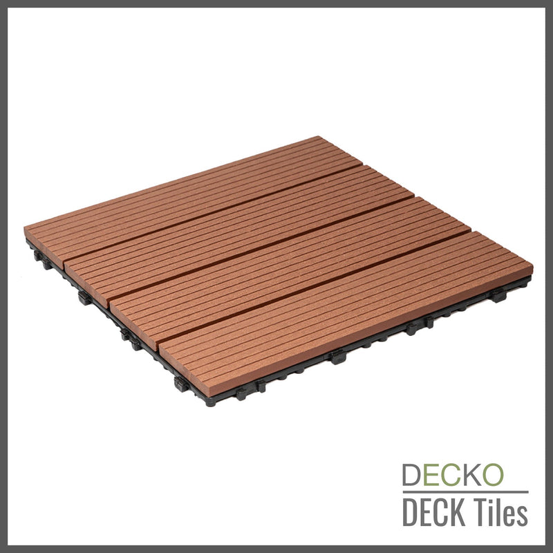 <b>Deck Tiles</b> - Premium WPC Interlocking | DECKO (11.8"/11.8"/0.8") - <b>choose the color</b> - (One Piece)