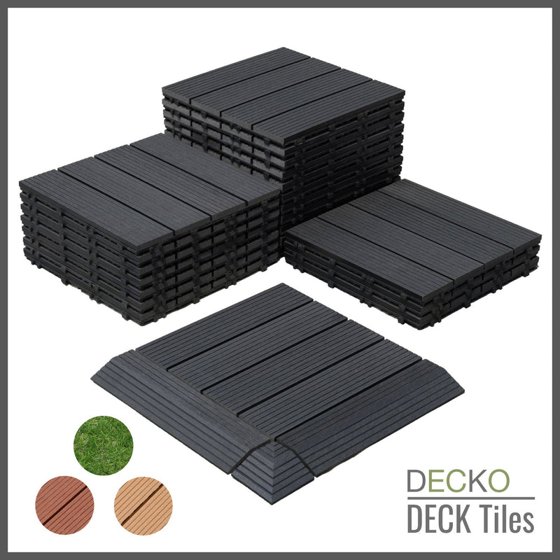 <b>Deck Tiles</b> - Premium WPC Interlocking | DECKO (11.8"/11.8"/0.8") - <b>choose the color</b> - (One Piece)