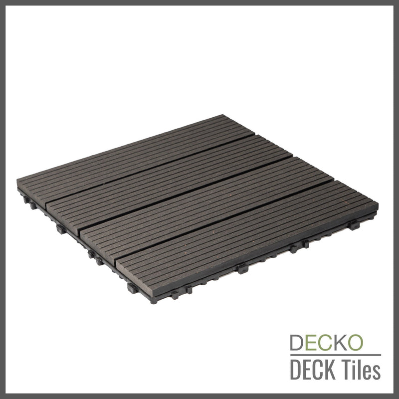 <b>Deck Tiles</b> - Premium WPC Interlocking | DECKO (11.8"/11.8"/0.8") - <b>choose the color</b> - (One Piece)