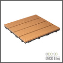 <b>Deck Tiles</b> - Premium WPC Interlocking | DECKO (11.8" x 11.8" x 0.8") - <b>choose color</b> - (One Piece)