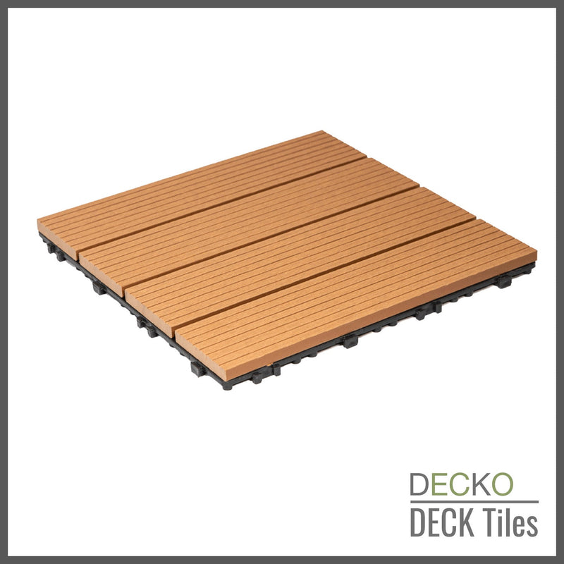 <b>Deck Tiles</b> - Premium WPC Interlocking | DECKO (11.8"/11.8"/0.8") - <b>choose the color</b> - (One Piece)