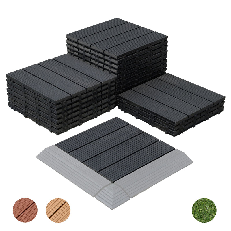 <b>Deck Tiles</b> - Premium WPC Interlocking | DECKO (11.8"/11.8"/0.8") - <b>choose the color</b> - (One Piece)