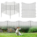 Decorative Garden Fence with 5 Panels and 5 Stakes-Black by LJGDeals