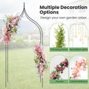 9.5 Feet Decorative Metal Garden Arch for Vine Rose Climbing Wedding Ceremony Party Decoration by LJGDeals