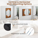 37.5 Inch x 26.5 Inch Decorative Rectangle Wall Mirror with Piano Key-Shaped Frame-Black