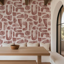 Mid-Century Modern Organic Shapes Wallpaper