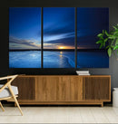 Deep Blue Ocean Sunset Canvas Art, Serene Coastal Sunset by MyGreatCanvas | Canvas Wall Art Prints | Photo Prints & Wall Decor