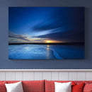 Deep Blue Ocean Sunset Canvas Art, Serene Coastal Sunset by MyGreatCanvas | Canvas Wall Art Prints | Photo Prints & Wall Decor