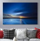 Deep Blue Ocean Sunset Canvas Art, Serene Coastal Sunset by MyGreatCanvas | Canvas Wall Art Prints | Photo Prints & Wall Decor