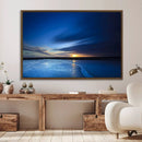Deep Blue Ocean Sunset Canvas Art, Serene Coastal Sunset by MyGreatCanvas | Canvas Wall Art Prints | Photo Prints & Wall Decor