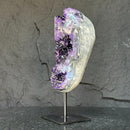 White Quartz With Metal Display Stand