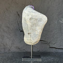 White Quartz With Metal Display Stand
