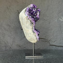 White Quartz With Metal Display Stand