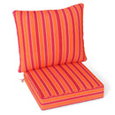 Deep Seat Chair Cushion Pads Set with Rope Belts for Indoor and Outdoor