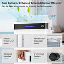 4500 Sq. Ft 57 Pint Dehumidifier for Home and Basement-White by LJGDeals