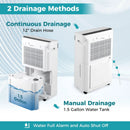 4500 Sq. Ft 57 Pint Dehumidifier for Home and Basement-White by LJGDeals