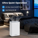 Dehumidifier with Auto Drain or Manual Drainage for Home Basement-White by LJGDeals