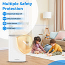 Dehumidifier with Auto Drain or Manual Drainage for Home Basement-White
