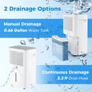 Dehumidifier with Auto Drain or Manual Drainage for Home Basement-White by LJGDeals