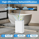 Dehumidifier with Auto Drain or Manual Drainage for Home Basement-White by LJGDeals