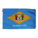 Delaware Flag with Grommets Along the Edges for Wall Hanging by Flagman of America