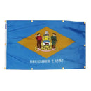 Delaware Flag with Grommets Along the Edges for Wall Hanging by Flagman of America