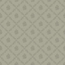Della Sage Green Wallpaper | Vintage Floral Diamond Lattice