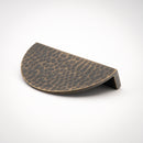 Hammered Demi Lune, Solid Brass Half Moon Cabinet Pulls