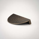 Hammered Demi Lune, Solid Brass Half Moon Cabinet Pulls