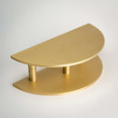 Demi Lune, Solid Brass Half Moon Door Handles