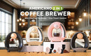 2 in 1 Single Serve Coffee Maker K Cup & Ground Coffee Brewer 4-8 Cup Size by 2Dropme