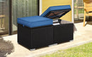 Costoffs 2PCS Rattan Storage Ottomans with Cushions – Outdoor Wicker Footstools & Side Tables for Patio, Garden & Balcony by 2Dropme