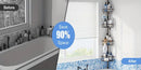 4-Tier Corner Shower Organizer Telescopic Pole Rustproof Bathroom Storage Black by 2Dropme