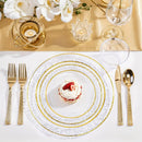 50PCS Clear Plastic Dinnerware Set Reusable Plates Cups Cutlery Wedding Party by 2Dropme