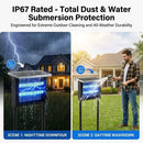Solar Bug Zapper Outdoor 4500V Electric Mosquito Fly Trap Wireless Portable by 2Dropme